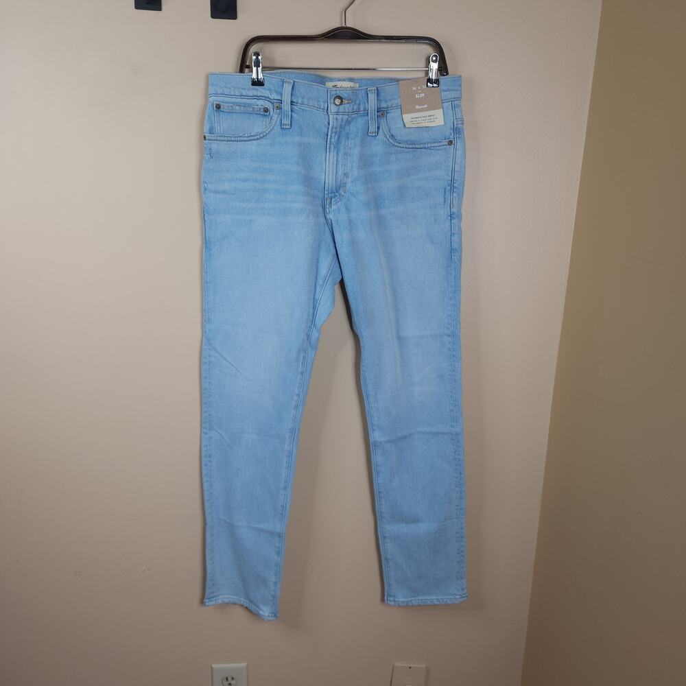 Madewell Slim Jean Light Was Denim Size 34x32